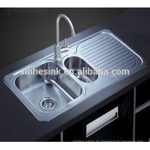 Top de aço inoxidável top kitche pia kitche com drenagem bordo (D82) (D83)